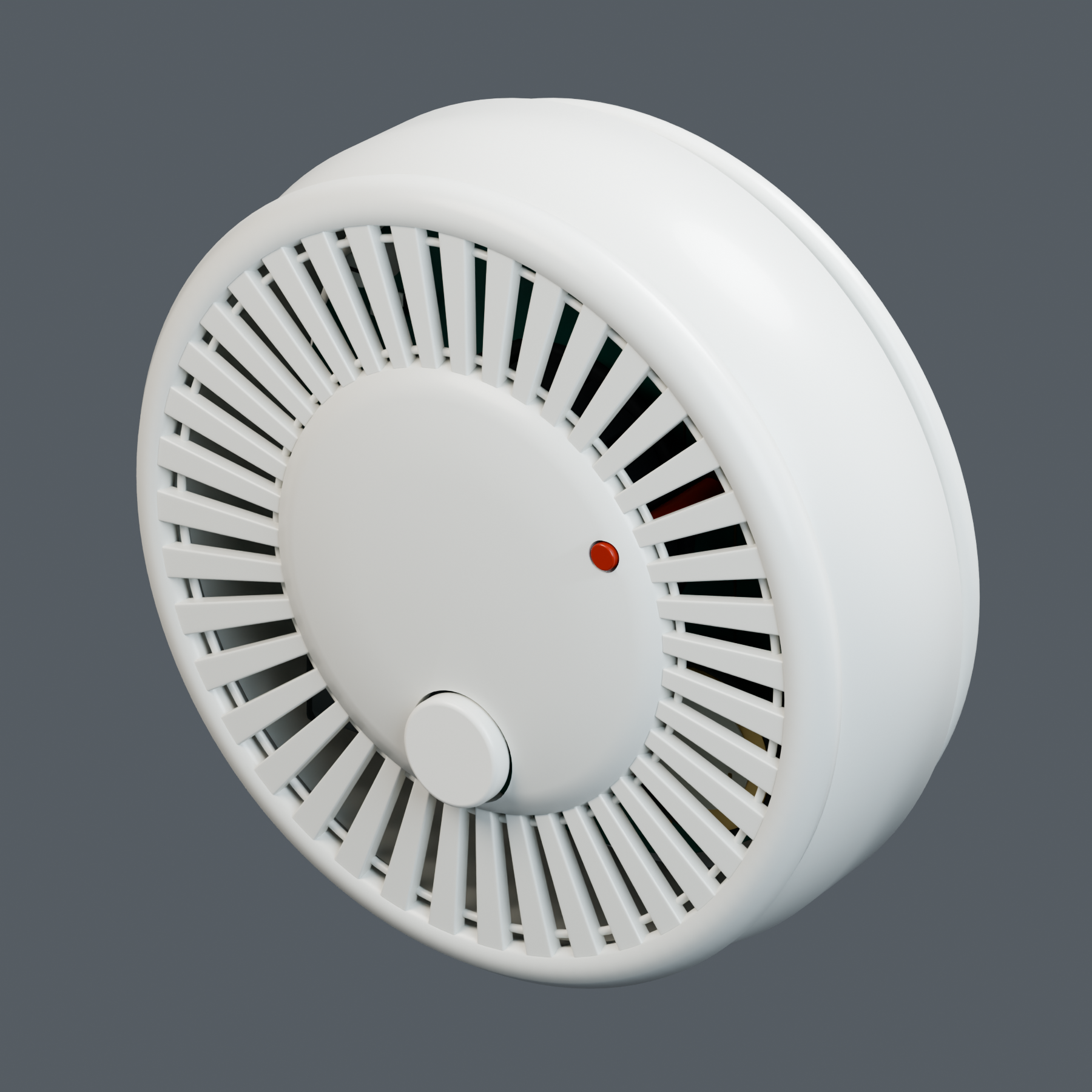 Inside a photoelectric smoke alarm, assembled original educational model