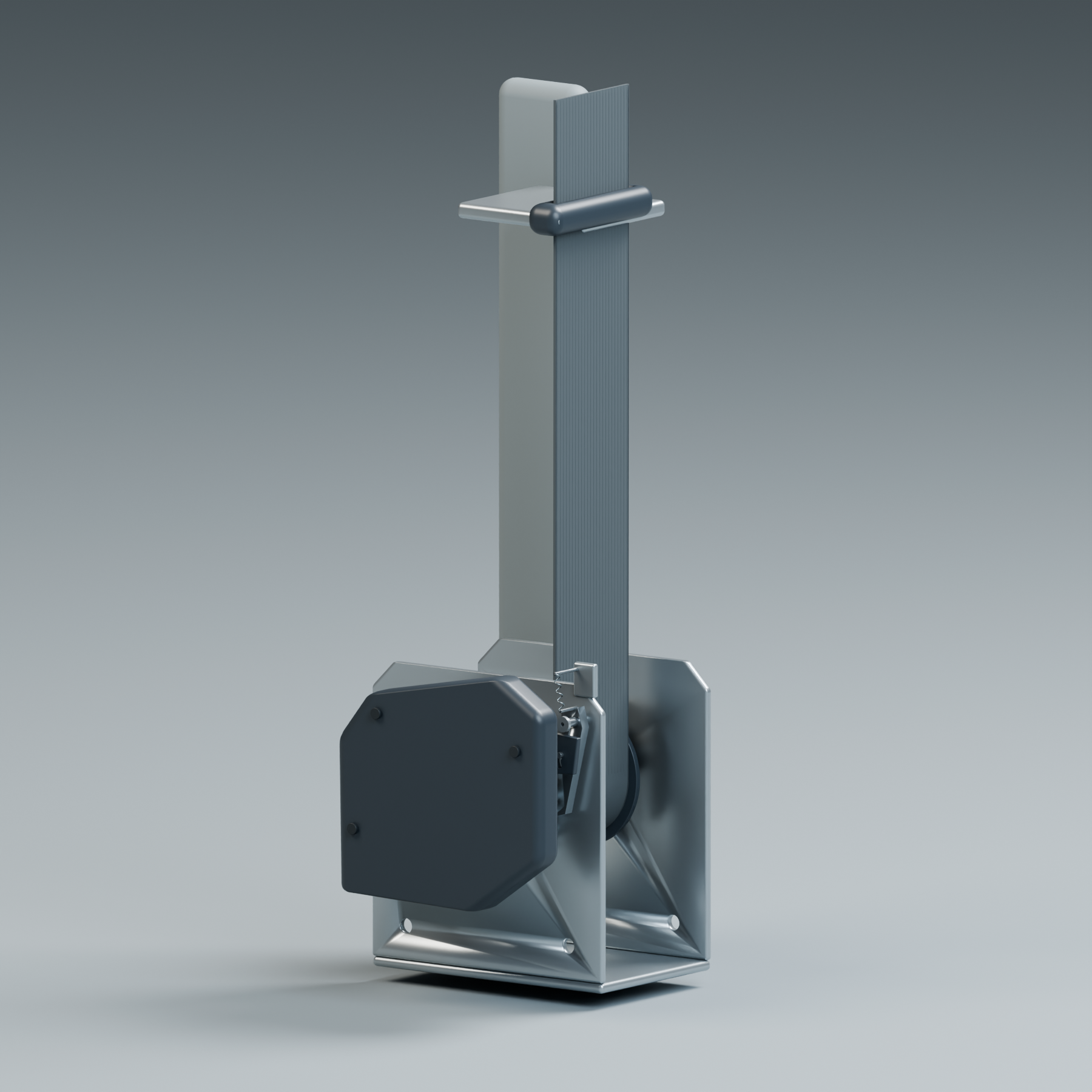 Inside a seatbelt retractor, assembled original educational model